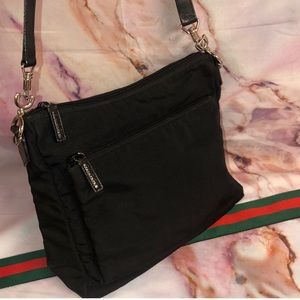 Gucci vintage canvas shoulder bag